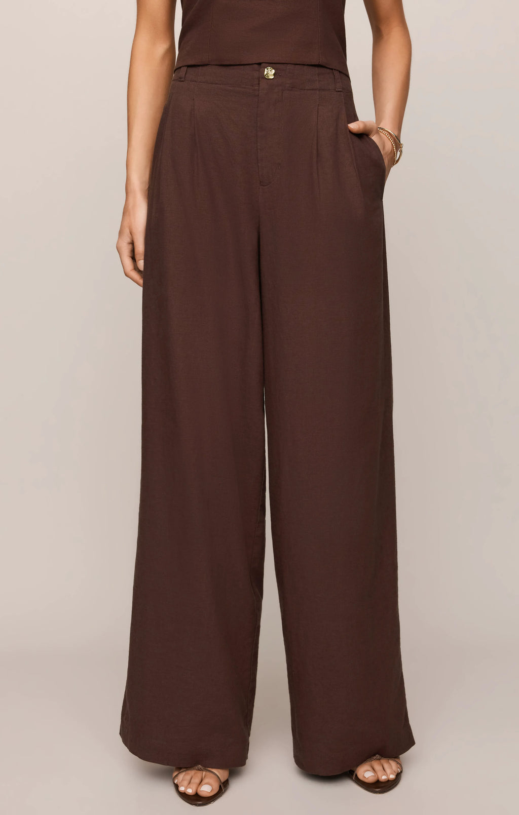 Magnolia Wide Leg Linen Trouser Pant